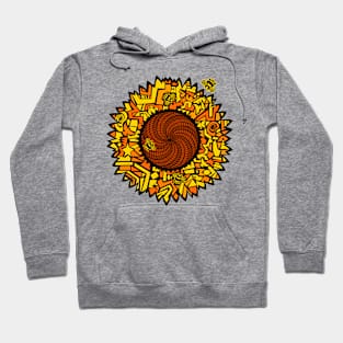 Sunflower and Bees Hoodie